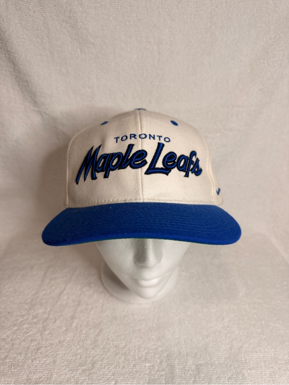 Zephyr Toronto Maple Leafs White and Royal Blue Snapback Hat